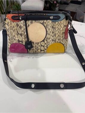 🐍 Fendi Exotic Python Multi-Color Dot Shoulder / Crossbody Bag (Authentic)